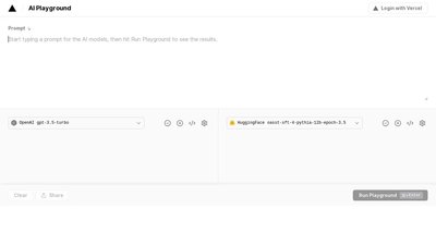 AI Playground by Vercel