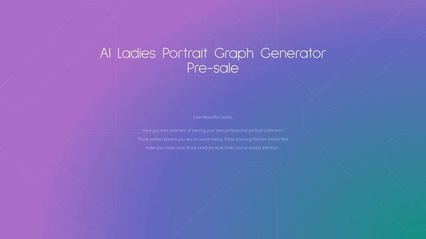 AI Portrait Graph Generator Pre-sale