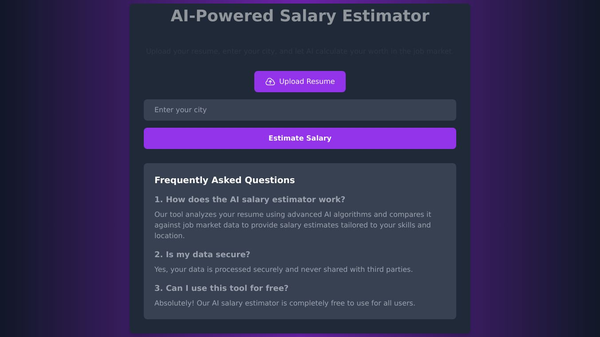 AI-Powered Salary Estimator