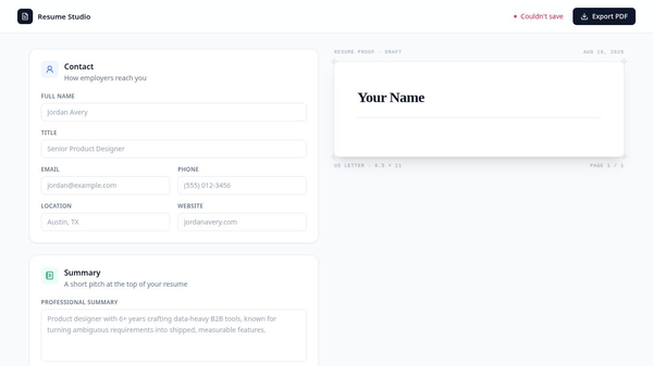 Ai resume builder