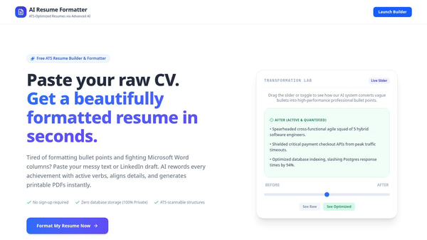 AI Resume Formatter