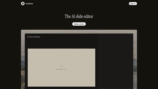 AI Slide Editor by CubeOne