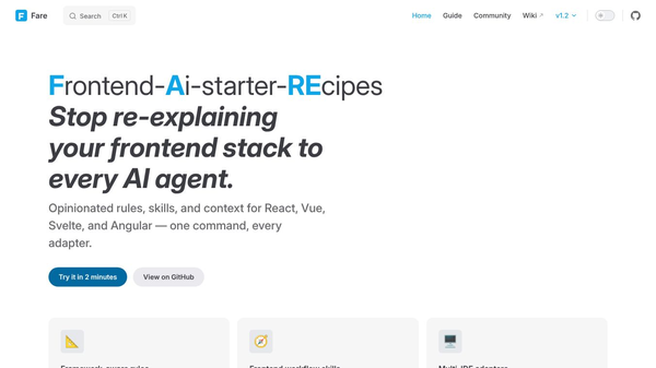 AI Starter Recipes — Fare & Bare