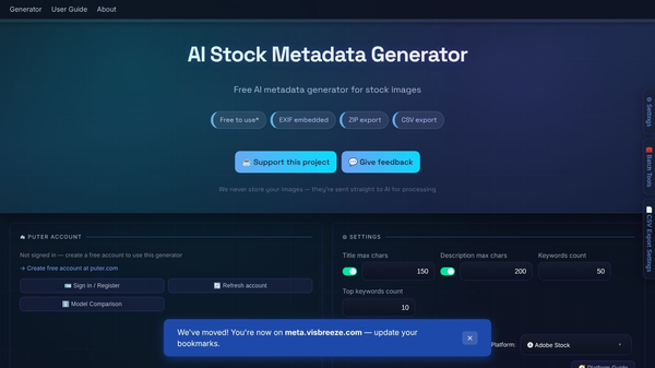 AI Stock Metadata Generator