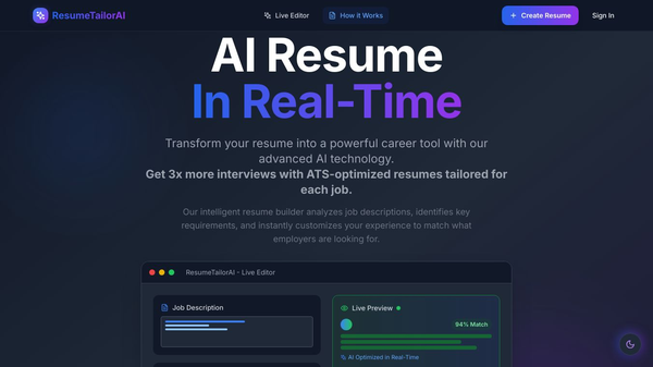 AI-tailored resumes for every job