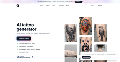 AI Tattoo Generator App