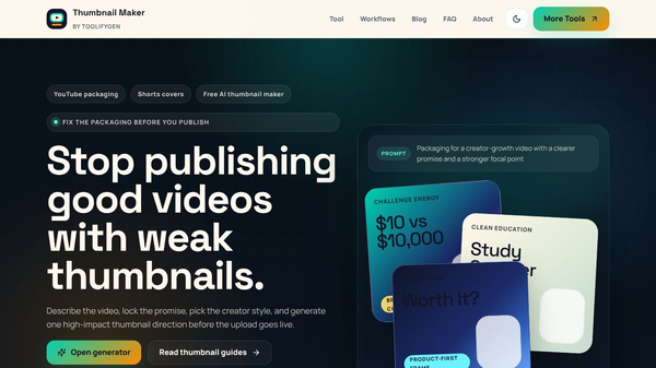 AI Thumbnail Maker by ToolifyGen