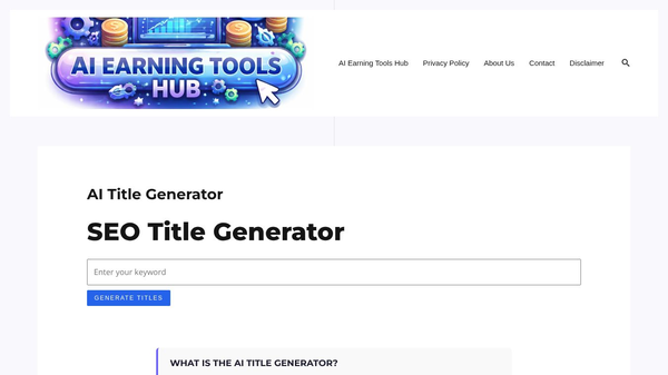 AI Title Generator by AIEarningHubb
