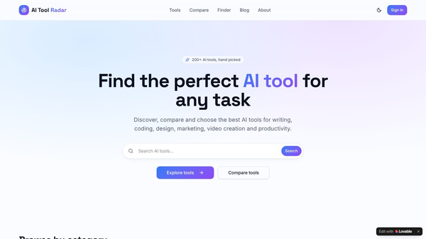 AI Tool Radar