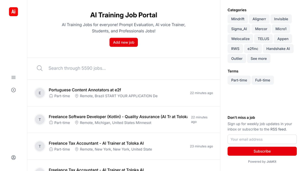 AI Trainer Jobs. 5k+jobs for any skills!
