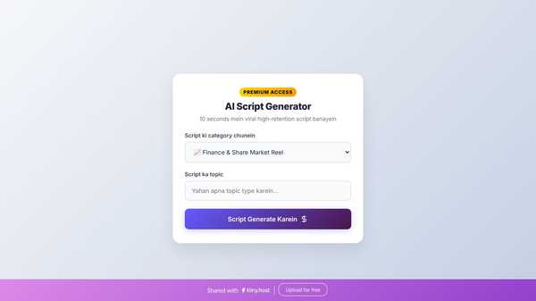 AI Viral Script Generator PRO