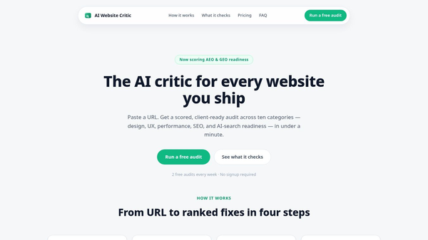 AI Website Critic