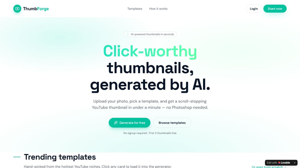 AI Youtube Thumbnail Maker