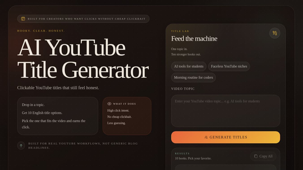 AI YouTube Title Generator