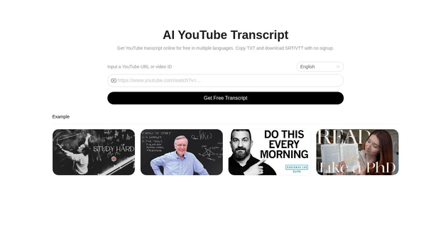 AI YouTube Transcript