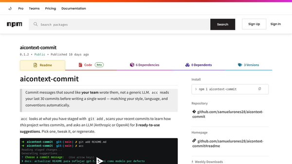 AIcontext commits