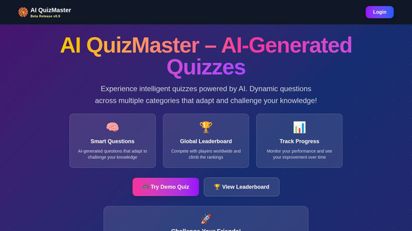AIQuizMaster – AI‑Generated Quizzes