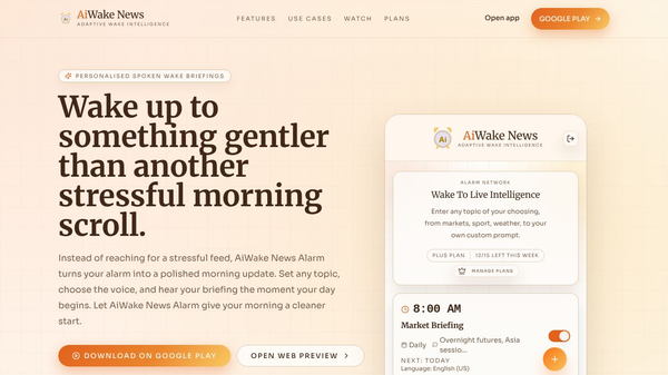 AiWake News Alarm