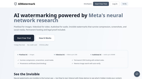 AIWatermark Invisible Neural Watermarks