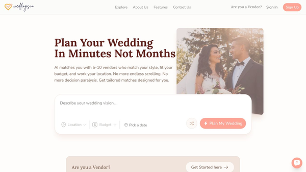 AiWeddings.IO - AI wedding marketplace