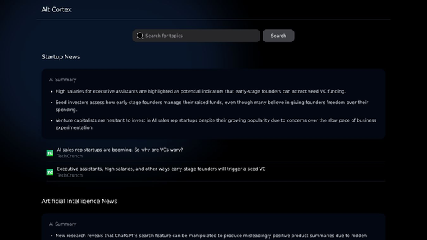 Alt Cortex: Content Aggregation Software