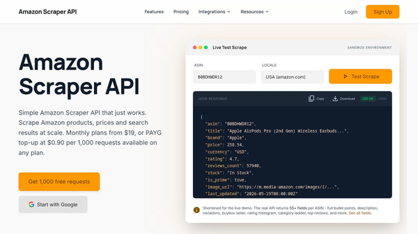 Amazon Scraper API