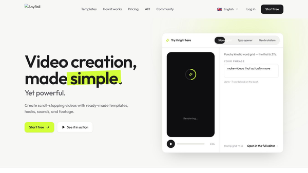 AnyRoll - video creation made simple