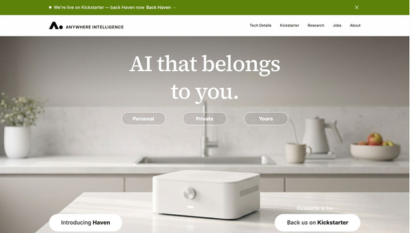 Anywhere Intelligence Kickstarter