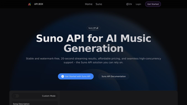 API.box:Unofficial Suno API for AI Music