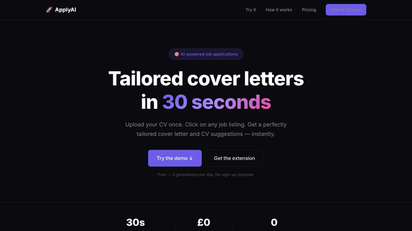 ApplyAI — Job Application Assistant