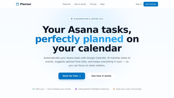 Asana Calendar Planner