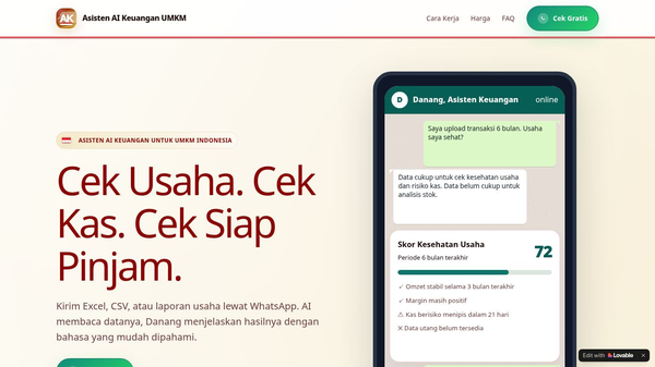 Asisten AI Keuangan UMKM