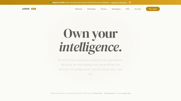 Aspen — Own your intelligence