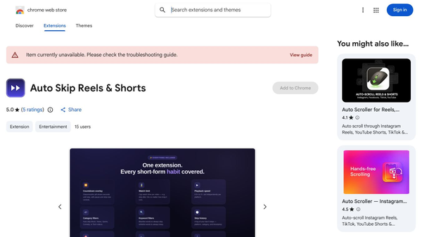 Auto-Skip Reels & Shorts
