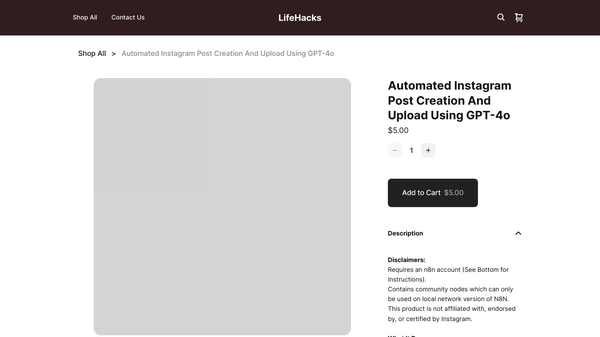 Automated Instagram Upload Using GPT-4o