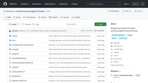 Autonomous Agent Teams