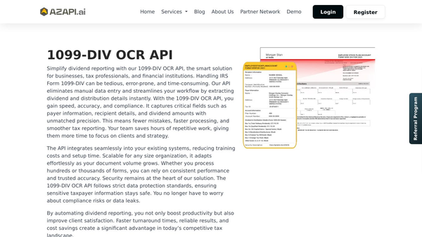 AZAPI.ai 1099-DIV OCR API