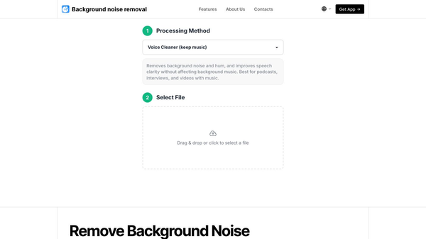 Background noise removal