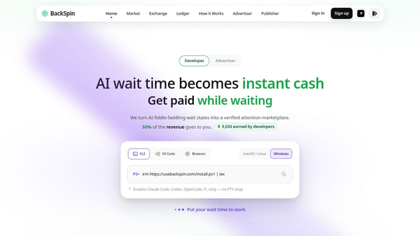 BackSpin - Open AI Attention Exchanges