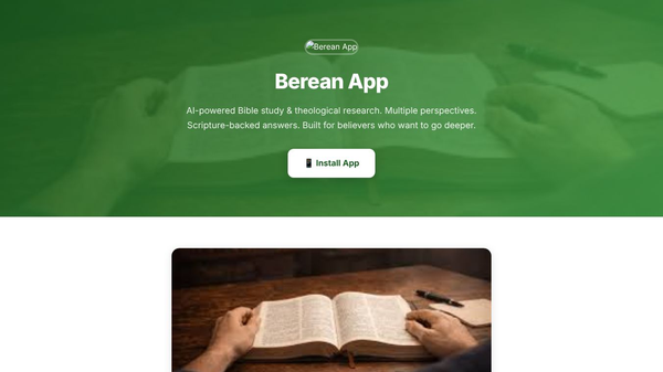 Berean App – AI-Powered Bible Study,