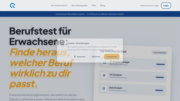 Berufstest für Erwachsene