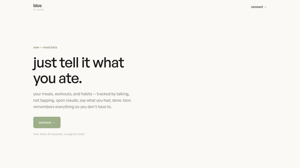 bios — just tell it what you ate