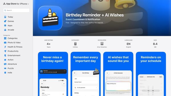 Birthday Reminder + AI Wishes