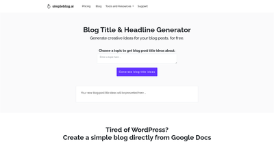 Blog Title & Headline Generator