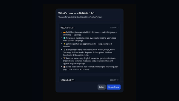 BoldMove Fitness App