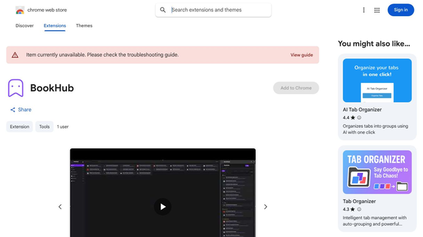 BookHub - AI Powered Bookmark Manager