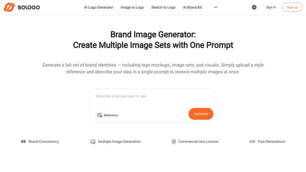 Brand Image Generator by Sologo AI