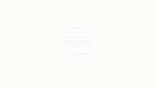 BRIEF — Intelligence Synthesis