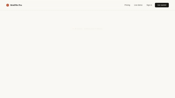 BriefMe — Live Intelligence
