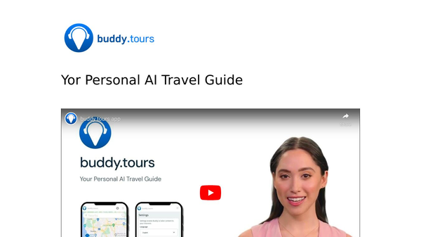 buddy.tours - AI Travel Guide